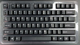 EnjoyPBT ABS Doubleshot Keycap Set - White on Black