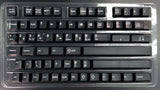 EnjoyPBT ABS Doubleshot Keycap Set - White on Black
