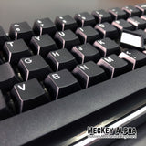 EnjoyPBT ABS Doubleshot Keycap Set - White on Black