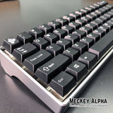 EnjoyPBT ABS Doubleshot Keycap Set - White on Black