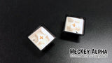 EnjoyPBT ABS Doubleshot Keycap Set - White on Black