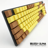 Tai Hao ABS doubleshot keycap set for cherry MX mechanical keyboards in OEM profile in sun flower style SKU C01YL202 side view of OEM profile