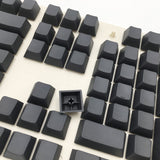 enjoypbt blank keycap set black scoop numpad 5 and thick keycap