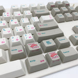 enjoypbt dye sublimation keycap set beige japanese font sushi key