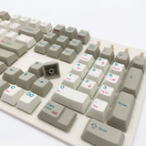 enjoypbt dye sublimation keycap set beige japanese font numpad and thick keycaps