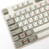 enjoypbt dye sublimation keycap set beige japanese font