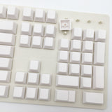 enjoypbt blank keycap set white thick keycaps and numpad