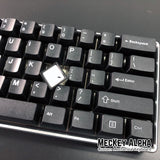 EnjoyPBT ABS Doubleshot Keycap Set - White on Black