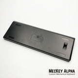 GH60 poker plastic keyboard case black back view