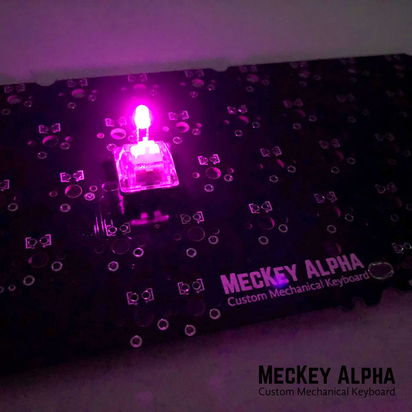 Magenta 3mm in-switch LED